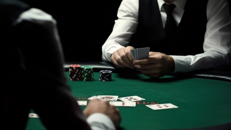 Roulette table with live dealer and betting interface